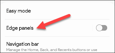 Tap "Edge Panels."