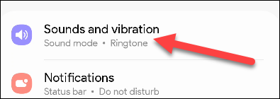 Go to "Sounds and Vibration."