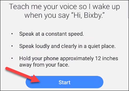 Train Bixby for your voice.