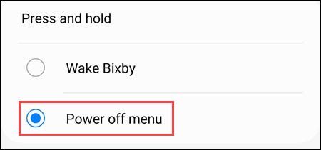 Choose "Power Off Menu."