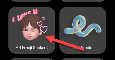 Select "AR Emoji Stickers."