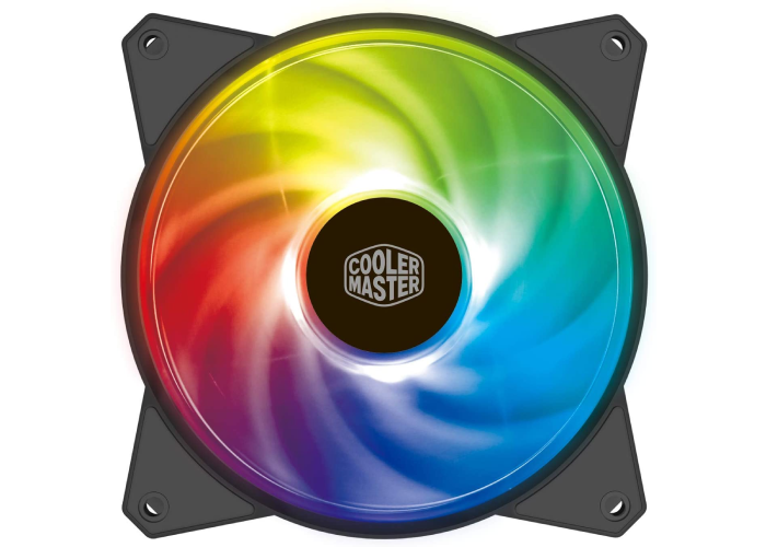 rainbow colored RGB fan