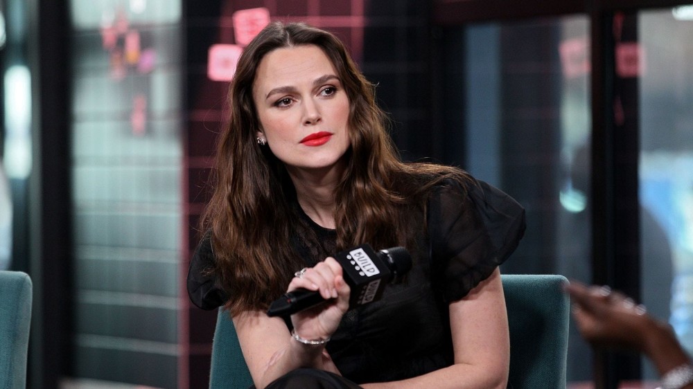 Keira Knightley on a panel at a BUILD series event.