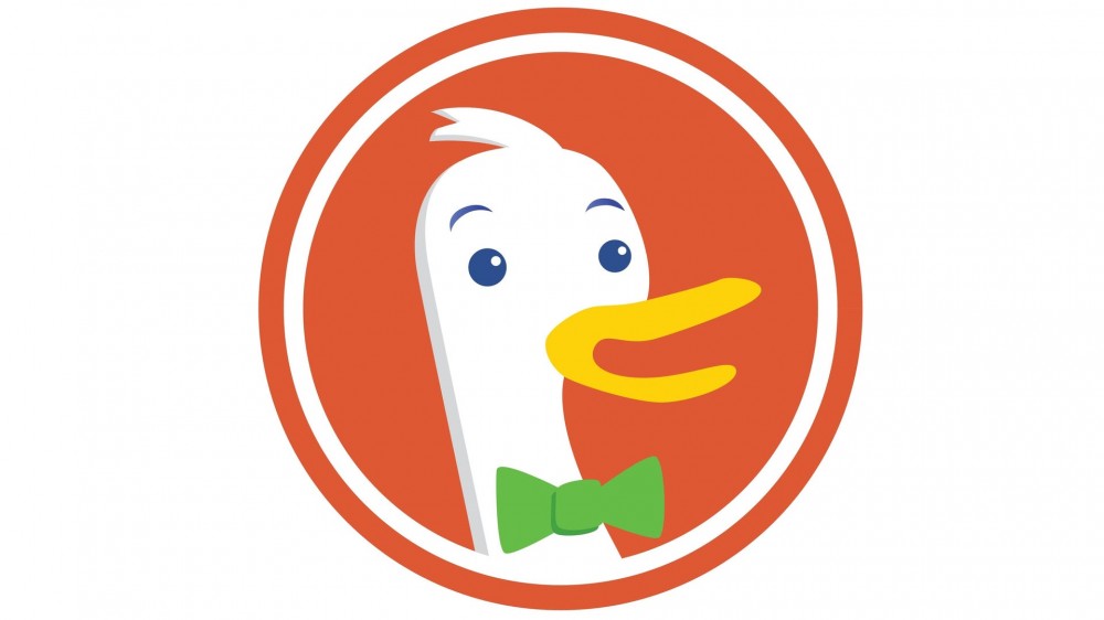 The DuckDuckGo logo on a white background