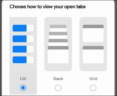 Tab layouts.