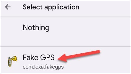 Tap "Fake GPS."