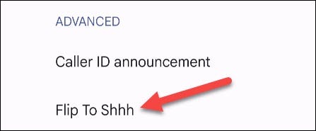 Tap "Flip to Shhh."