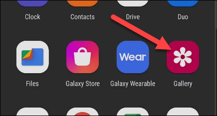 Open the "Gallery" app.