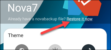 Tap "Restore it now."