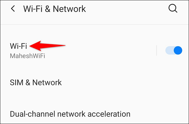 Choose "Wi-Fi."