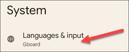 Go to "Languages and Input."