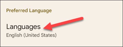 Tap "Languages."