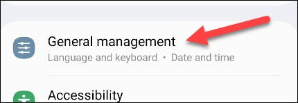 Select "General Management."