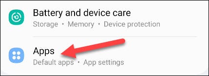 Select "Apps."