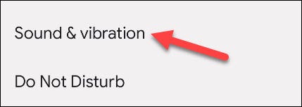 Select "Sound and Vibration."
