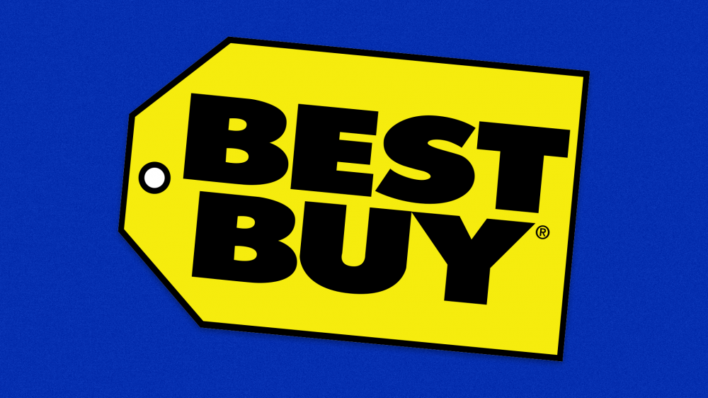 The Best Buy logo on a blue background.