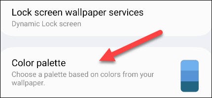 Select "Color Palette."