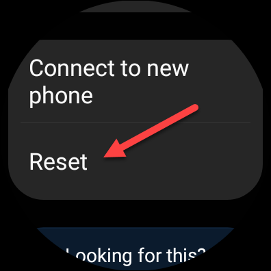 Select "Reset."