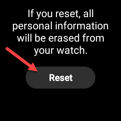 Confirm "Reset."