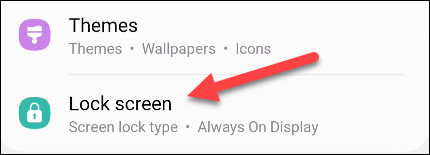 Select "Lock Screen."