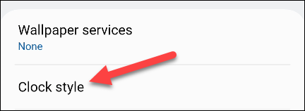 Go to "Clock Style."