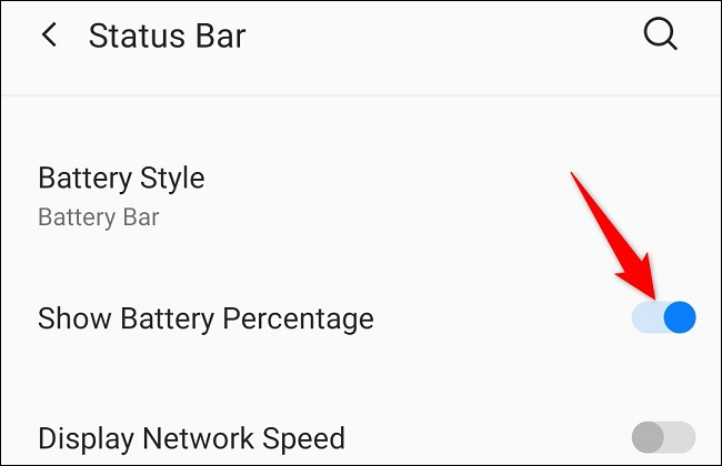 Enable "Show Battery Percentage."