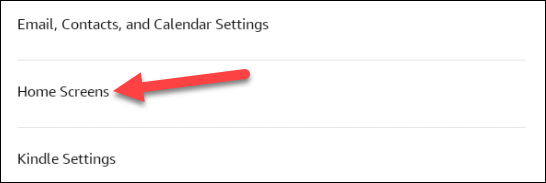 Go to "Home Screens."