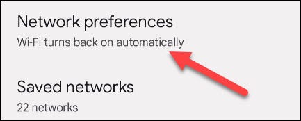 Select "Network Preferences."