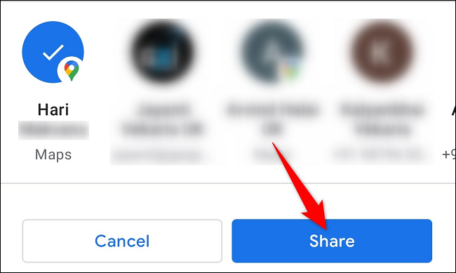 Select "Share."