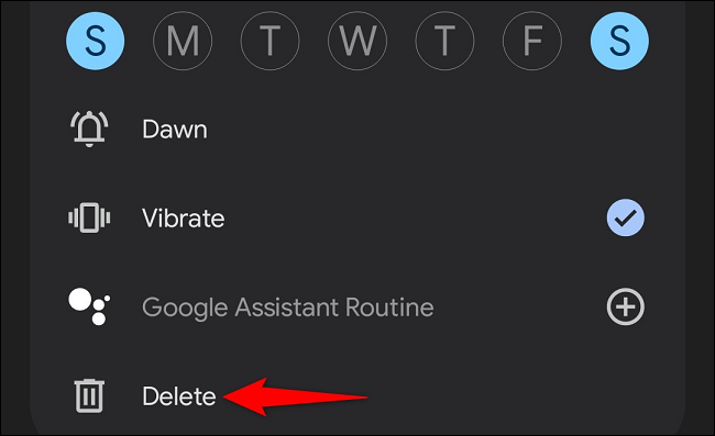 Tap "Delete" in the menu.