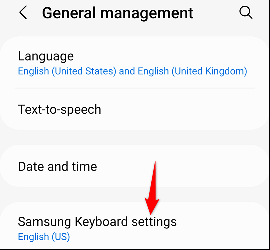 Select "Samsung Keyboard Settings."