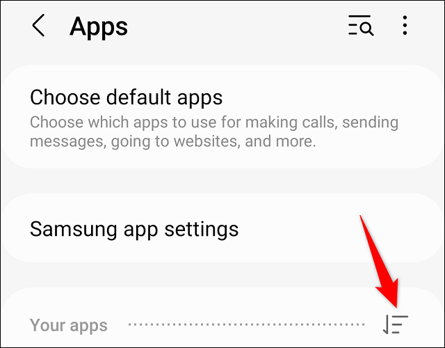Tap the three horizontal lines next to "Your Apps."