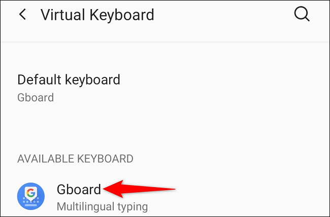 Select "Gboard."