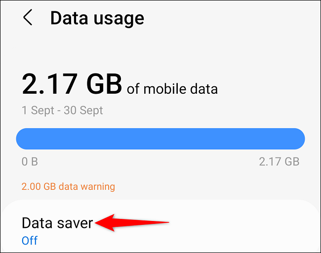 Tap "Data Saver."