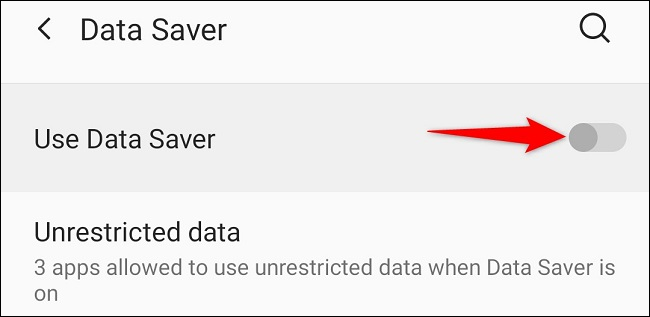 Disable "Use Data Saver."