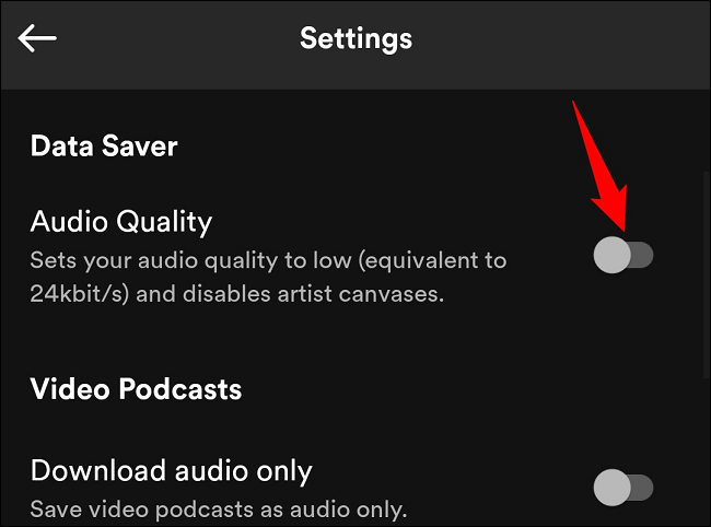 Turn off "Audio Quality."