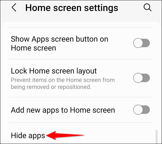 Choose "Hide Apps" in the menu.