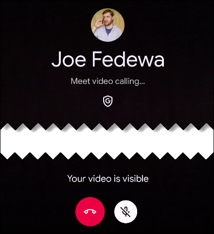 Google Meet calling screen.