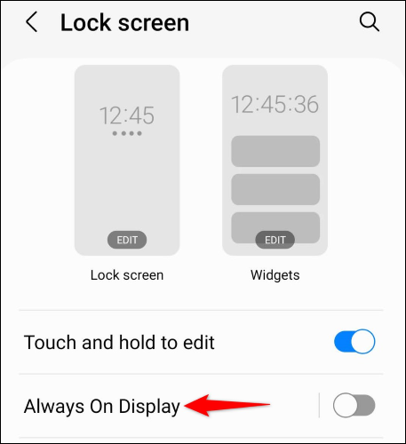 Choose "Always On Display."