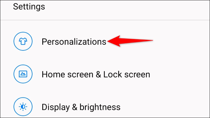 Choose "Personalizations."
