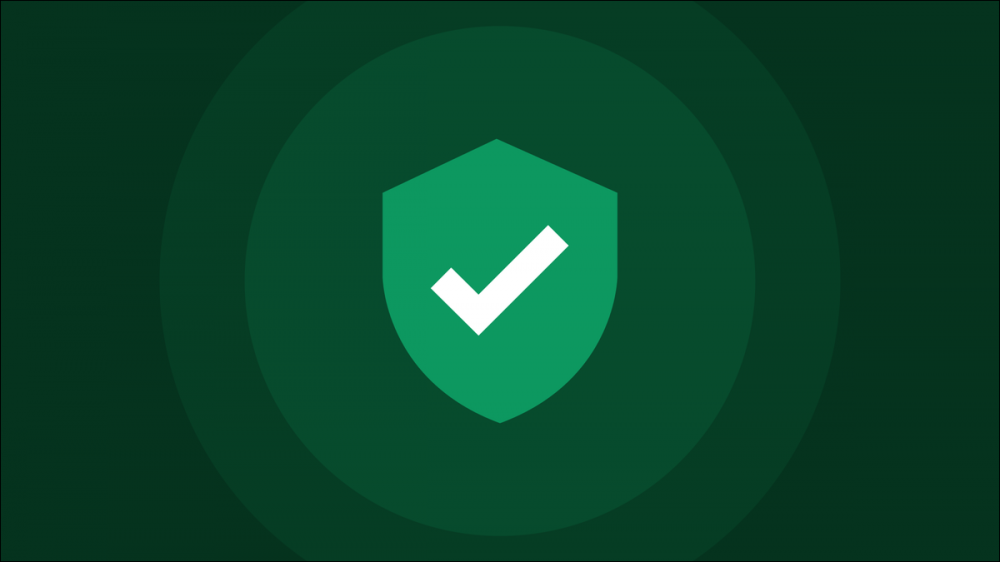 A green check mark in a shield.